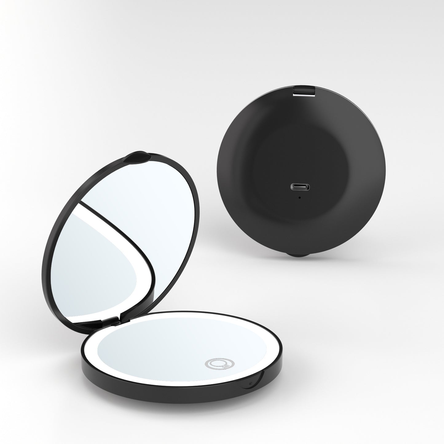 Miroir de maquillage portable rechargeable à LED