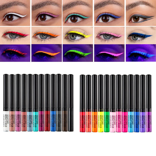 KIT 12 EYELINERS LIQUIDES COLORÉS