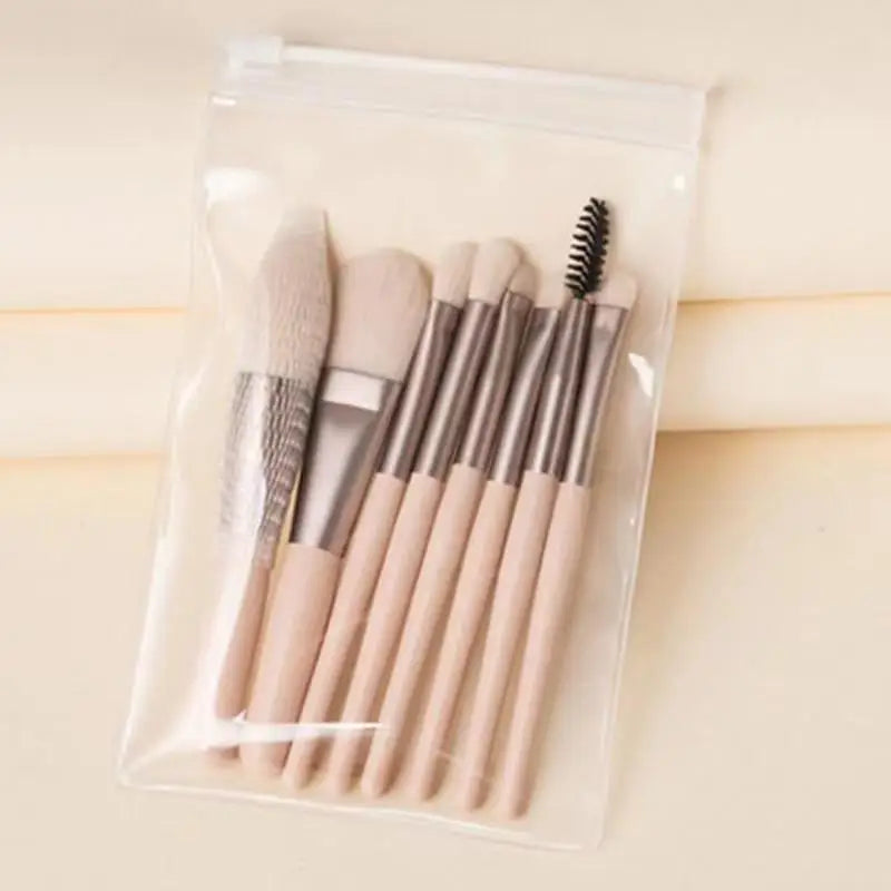 SET DE 8 PINCEAUX MAQUILLAGE PROFESSIONNELS