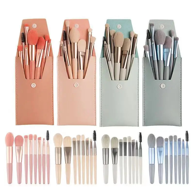 SET DE 8 PINCEAUX MAQUILLAGE PROFESSIONNELS