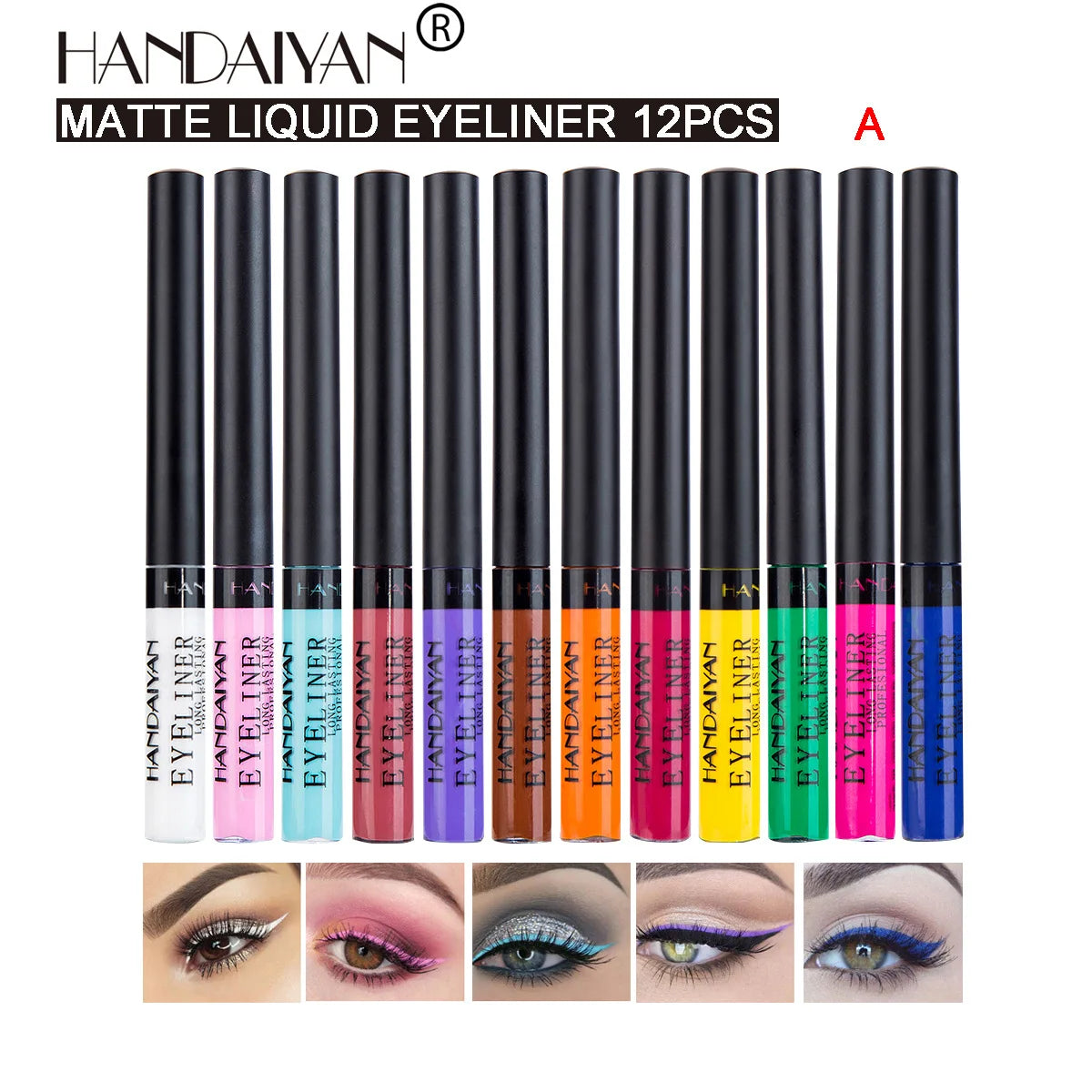 KIT 12 EYELINERS LIQUIDES COLORÉS